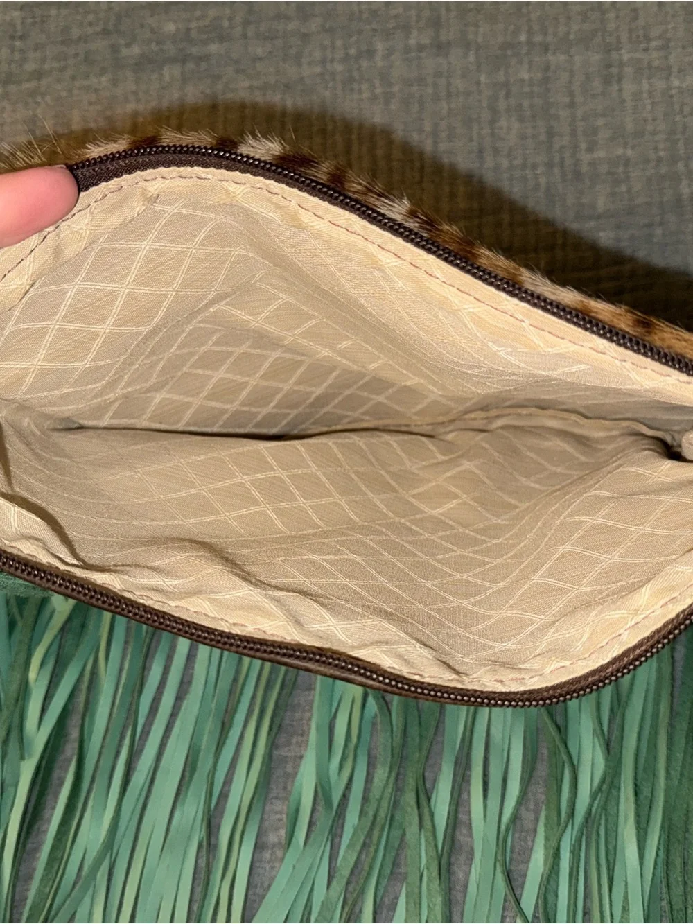 Keep it gypsy Leopard Print Fringe Wristlet